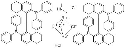 Dimethylammoniumdichlorotri(mu-chloro)bis[(R)-(+)-2,2'-bis(diphenylphosphino)-5,5',6,6',7,7',8,8'-octahydro-1,1'-binaphthyl]diruthenate(II) price.