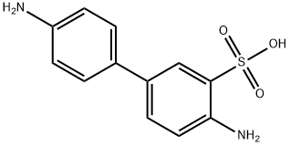 4,4'-diamino[1,1'-biphenyl]-3-sulphonic acid Struktur