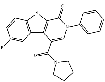 6-FLUOR-2-FENYL-9-METHYL-4-(PYRROLIDINE-1-CARBONYL)-9H-PYRIDO[3,4B]INDOOL-1(2H)-ON price.