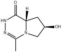 Pyrrolo[1,2-d][1,2,4]triazin-1(2H)-one, 6,7,8,8a-tetrahydro-7-hydroxy-4-methyl-, (7R,8aS)- (9CI) Struktur