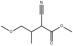 Butanoic acid, 2-cyano-4-methoxy-3-methyl-, methyl ester (9CI) Struktur