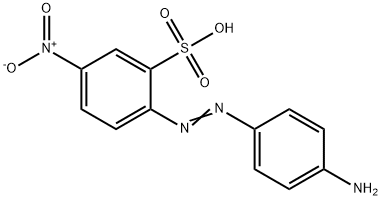 4-nitro-4'-aminoazobenzene-2-sulfonic acid Struktur