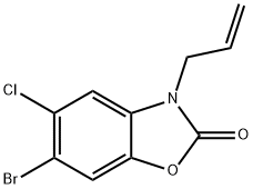 3-Allyl-6-bromo-5-chlorobenzoxazol-2(3H)-one Struktur