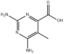 4-Pyrimidinecarboxylic acid, 2,6-diamino-5-methyl- (8CI) Struktur