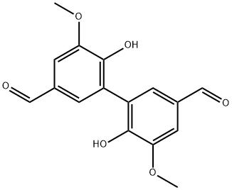 6,6'-DIHYDROXY-5,5'-DIMETHOXY-[1,1'-BIPHENYL]-3,3'-DICARBOXALDEHYDE Struktur