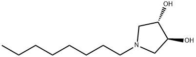 3,4-Pyrrolidinediol, 1-octyl-, (3S,4S)- (9CI) Struktur