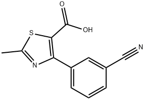 4-(3-CYANOPHENYL)-2-METHYL-5-THIAZOLECARBOXYLIC ACID Struktur