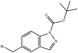 1H-Indazole-1-carboxylic acid, 5-(broMoMethyl)-, 1,1-diMethylethyl ester Struktur