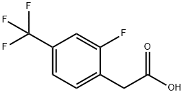 2-FLUORO-4-(TRIFLUOROMETHYL)PHENYLACETIC ACID Struktur