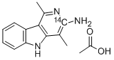 3-Amino-1,4-dimethyl-5H-pyrido[4,3-b]indole-3-14C, Acetate Struktur