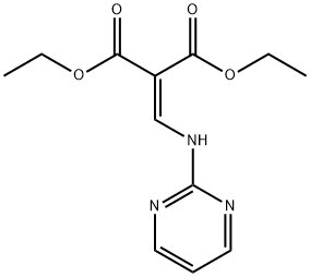 2-(Pyrimidin-2-ylaminomethylene)-malonic acid diethyl ester Struktur