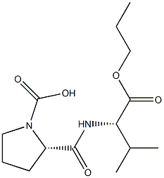 N-(1-Carboxy-L-prolyl)-L-valine ethyl methyl ester Struktur