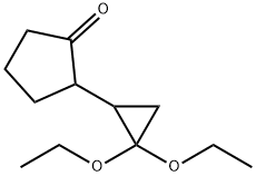 Cyclopentanone, 2-(2,2-diethoxycyclopropyl)- (9CI) Struktur