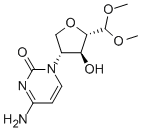 4-(4-AMINO-2-OXO-1(2H)-PYRIMIDINYL)-2,5-ANHYDRO-4-DEOXY-1-(DIMETHYL ACETAL)-D-LYXOSE Struktur