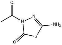 1,3,4-Thiadiazol-2(3H)-one, 3-acetyl-5-amino- (9CI) Struktur