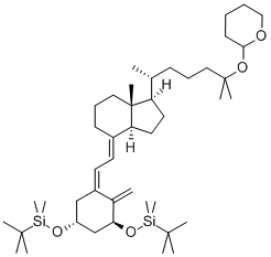 [[(1a,3b,5Z,7E)-25-[(Tetrahydro-2H-pyran-2-yl)oxy]-9,10-secocholesta-5,7,10(19)-triene-1,3-diyl]bis(oxy)]bis[(1,1-dimethylethyl)dimethylsilane] Struktur