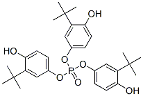 tris(3-tert-butyl-4-hydroxyphenyl) phosphate Struktur