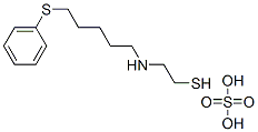 2-[5-(Phenylthio)pentyl]aminoethanethiol sulfate Struktur