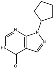 9-cyclopentyl-2,4,8,9-tetrazabicyclo[4.3.0]nona-1,3,6-trien-5-one Struktur