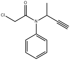 2-クロロ-N-(1-メチル-2-プロピニル)-N-フェニルアセトアミド 化學(xué)構(gòu)造式