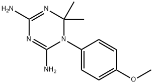 2,4-diamino-5,6-dihydro-6,6-dimethyl-5-(4'-methoxyphenyl)-s-triazine Struktur