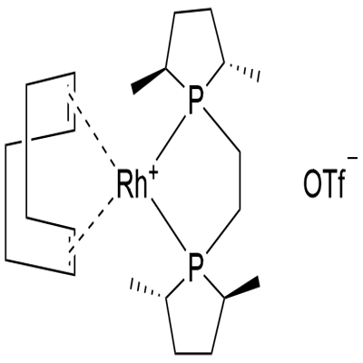 (-)-1,2-BIS((2S,5S)-2,5-DIMETHYLPHOSPHOLANO)ETHANE(CYCLOOCTADIENE)RHODIUM(I)TRIFLUOROMETHANESULFONATE,98+%(S,S)-ME-BPE-RH Struktur