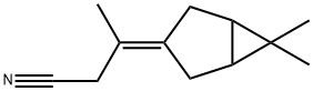 Butanenitrile, 3-(6,6-dimethylbicyclo[3.1.0]hex-3-ylidene)- (9CI) Struktur