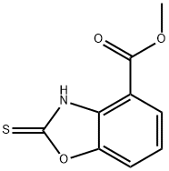 2-Mercapto-benzooxazole-4-carboxylic acid Methyl ester Struktur