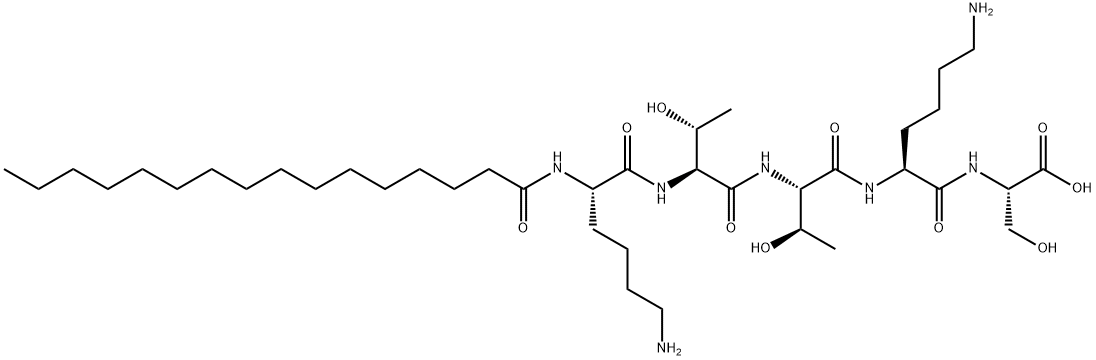 Palmitoyl pentapeptide Structure