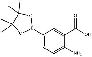 Benzoic acid, 2-amino-5-(4,4,5,5-tetramethyl-1,3,2-dioxaborolan-2-yl) Struktur