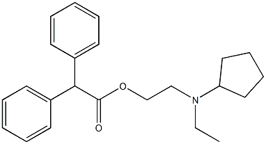 Diphenylacetic acid 2-[(2-cyclopentylethyl)amino]ethyl ester Struktur