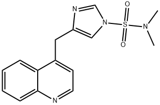 1H-Imidazole-1-sulfonamide,  N,N-dimethyl-4-(4-quinolinylmethyl)- Struktur