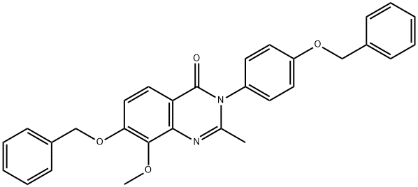 4(3H)-Quinazolinone,  8-methoxy-2-methyl-7-(phenylmethoxy)-3-[4-(phenylmethoxy)phenyl]- Struktur