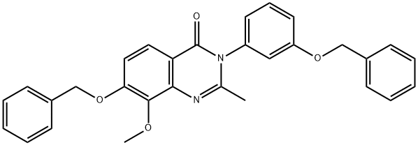 4(3H)-Quinazolinone,  8-methoxy-2-methyl-7-(phenylmethoxy)-3-[3-(phenylmethoxy)phenyl]- Struktur