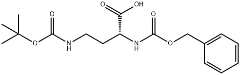 (2R)-4-[[(1,1-Dimethylethoxy)carbonyl]amino]-2-[[(phenylmethoxy)carbonyl]amino]butanoic acid Struktur