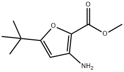 2-Furancarboxylicacid,3-amino-5-(1,1-dimethylethyl)-,methylester(9CI) Struktur