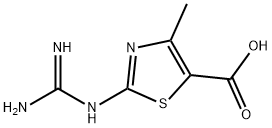 5-Thiazolecarboxylicacid,2-[(aminoiminomethyl)amino]-4-methyl-(9CI) Struktur