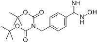 4-(N',N'-DIBOC-AMINOMETHYL)-N-HYDROXYBENZAMIDINE Struktur