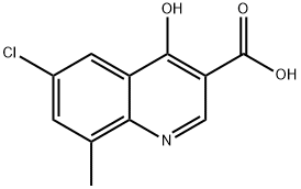 6-CHLORO-4-HYDROXY-8-METHYLQUINOLINE-3-CARBOXYLIC ACID Struktur