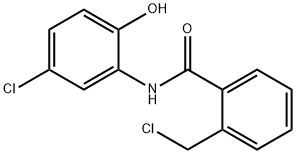 N1-(5-CHLORO-2-HYDROXYPHENYL)-2-(CHLOROMETHYL)BENZAMIDE Struktur