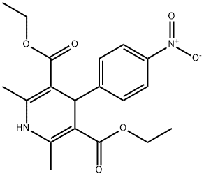 4-(4-Nitrophenyl)-2,6-dimethyl-1,4-dihydropyridine-3,5-bis(carboxylic acid ethyl) ester Struktur