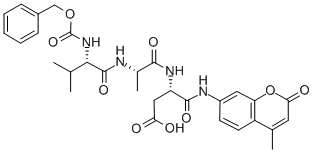 Z-VAL-ALA-ASP-AMC Struktur