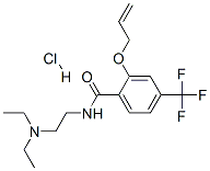 2-(allyloxy)-N-[2-(diethylamino)ethyl]-alpha,alpha,alpha-trifluoro-p-toluamide hydrochloride Struktur