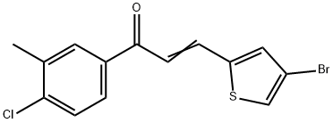 3-(4-BROMO-2-THIENYL)-1-(4-CHLORO-3-METHYLPHENYL)PROP-2-EN-1-ONE Struktur