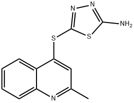 5-[(2-METHYL-4-QUINOLYL)THIO]-1,3,4-THIADIAZOL-2-AMINE price.