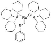 BIS(TRICYCLOHEXYLPHOSPHINE)[(PHENYLTHIO)METHYLENE]RUTHENIUM (IV) DICHLORIDE Struktur