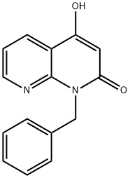 1,8-Naphthyridin-2(1H)-one, 4-hydroxy-1-(phenylMethyl)- Struktur