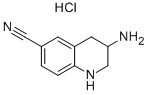 3-AMINO-1,2,3,4-TETRAHYDROQUINOLINE-6-CARBONITRILE HYDROCHLORIDE Struktur