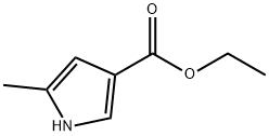 1H-Pyrrole-3-carboxylic acid, 5-Methyl-, ethyl ester Struktur