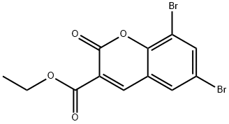 ETHYL 6,8-DIBROMO-2-OXO-2H-CHROMENE-3-CARBOXYLATE Struktur